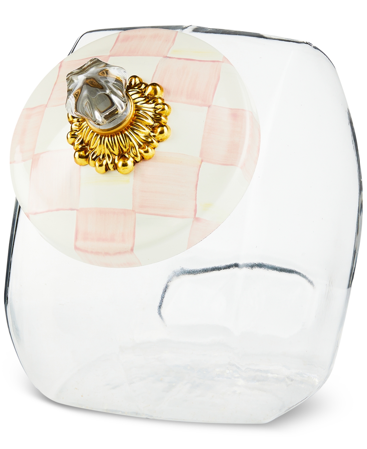 Mackenzie-childs Cookie Jar With Rosy Check Enamel Lid In No Color