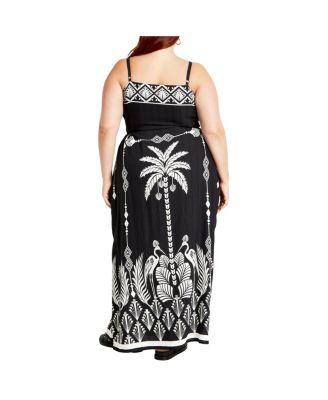 Women's Jez Border Print Maxi Dress