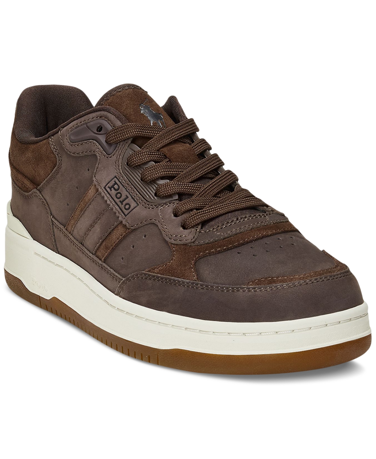 Polo Ralph Lauren Men's Masters Sport Lace-up Sneakers In Dark Brown,black