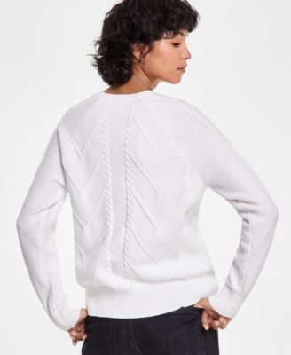 Women's Crewneck Raglan-Sleeve Sweater
