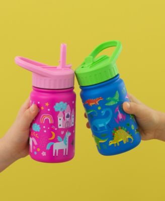 Kids Stainless Steel Water Bottle with Straw Lid, 12oz
