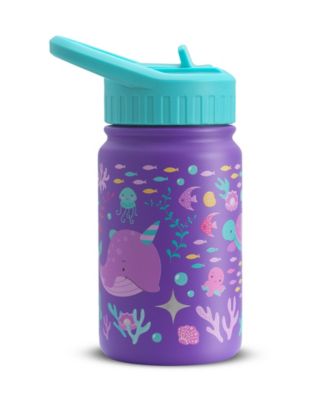 Kids Stainless Steel Water Bottle with Straw Lid, 12oz