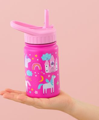 Kids Stainless Steel Water Bottle with Straw Lid, 12oz