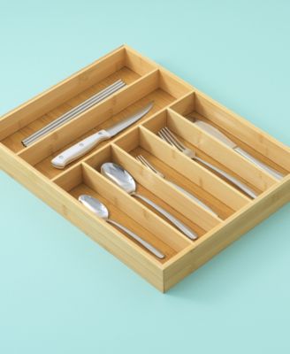 7 Compartment Bamboo Drawer Organizer