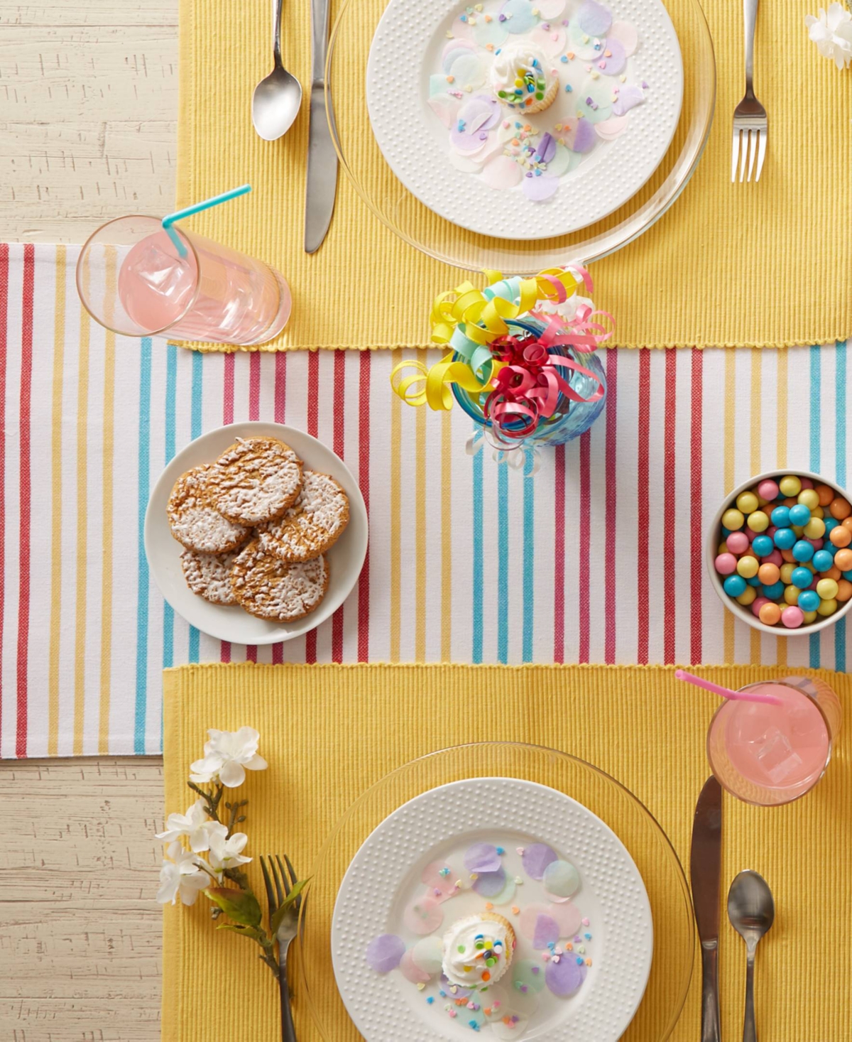 Design Imports Embellished Reversible Table Runner, 14"x72"