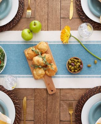 Dobby Stripe Ribbed Table Runner, 13"x72 "