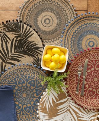 Fern Print Round Placemat Set of 6