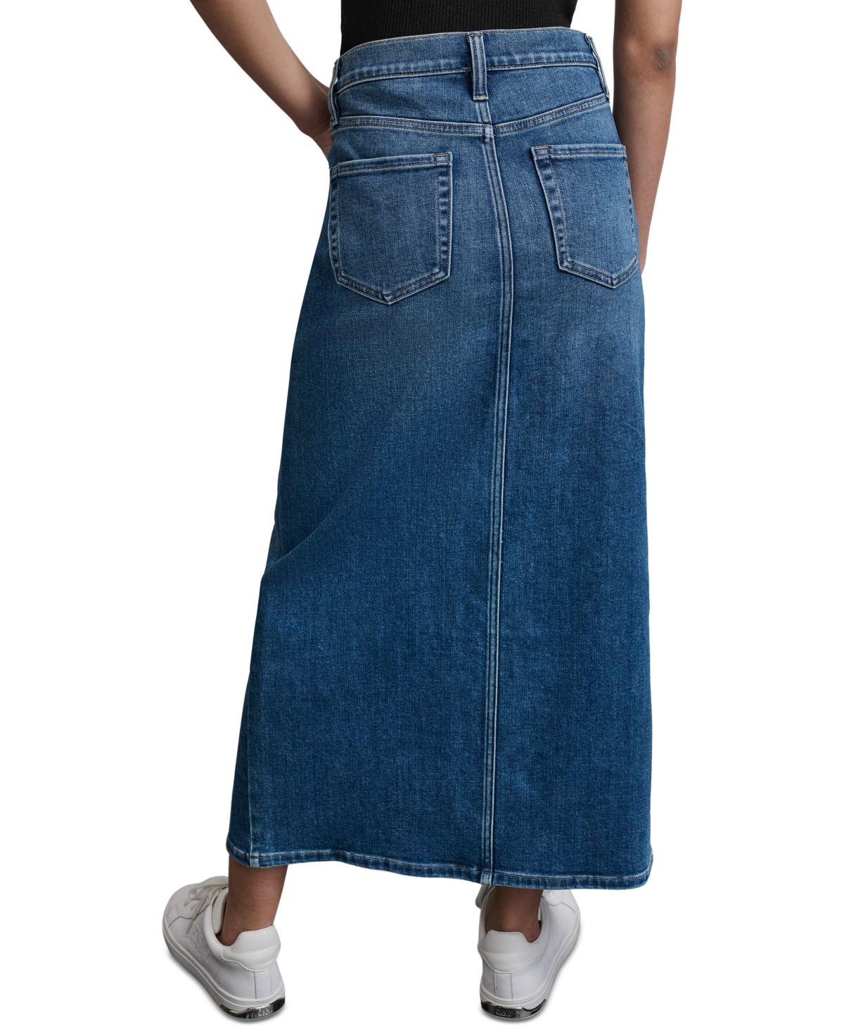 Dkny Jeans Women's High-Rise Denim Maxi Skirt