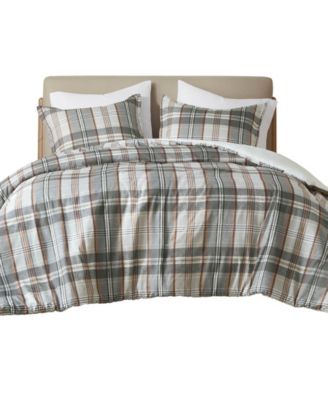 Blake Plaid 3-Pc. Duvet Cover Set, Full/Queen