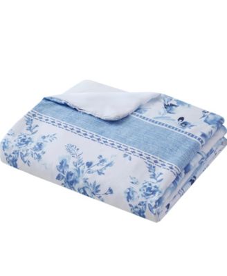 Christa Floral Striped 3-Pc. Duvet Cover Set, Full/Queen