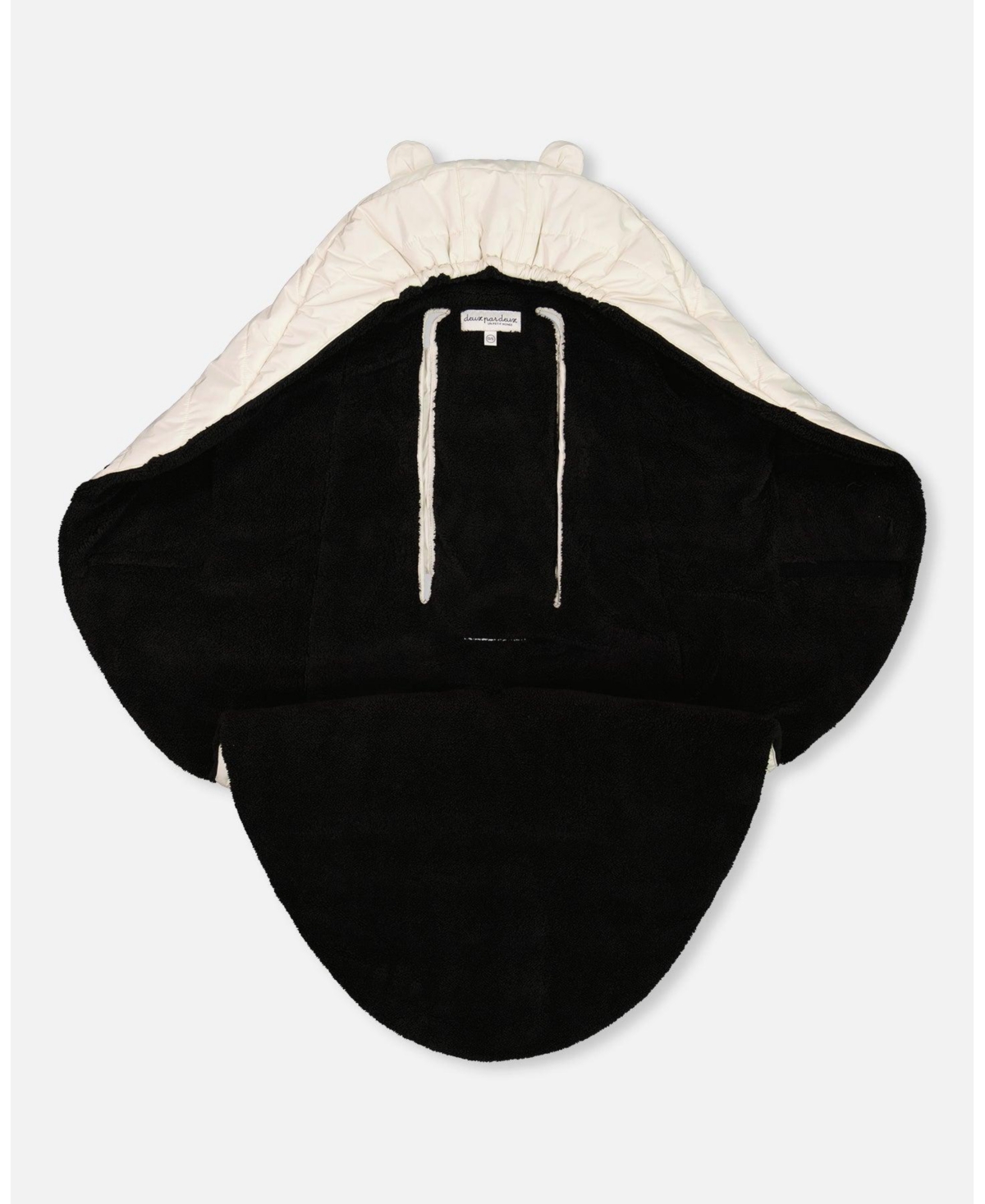 Deux par Deux Baby Baby Unisex Snuggly Wrap Silver White For Car Seat And Stroller