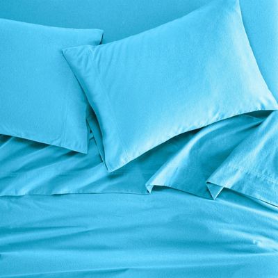 Paisley or Solid Flannel Cotton Deep Pocket Sheet Set