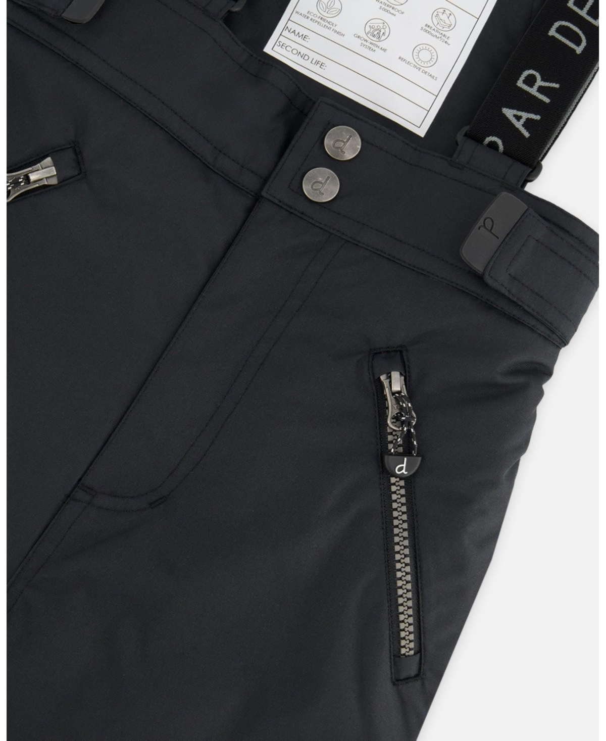 Deux par Deux Kids Unisex Snow Pants- Black