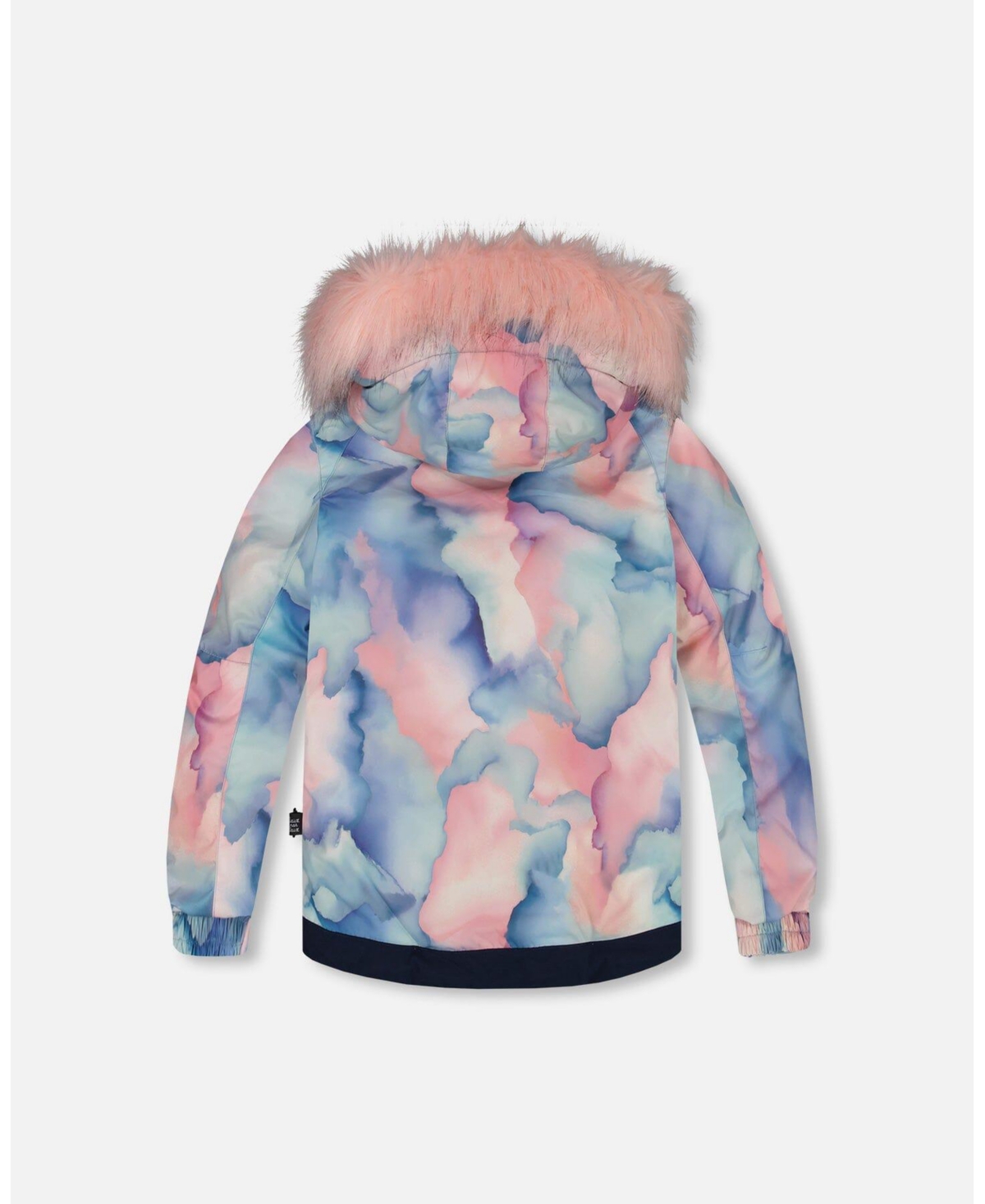 Deux par Deux Big Girls Two Piece SnowsuitDusty Pink - Printed pastel watercolor and
