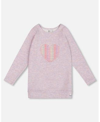 Super Soft Tunic With Heart Light Purple Mix Super Soft Tunic With Heart Light Purple Mix