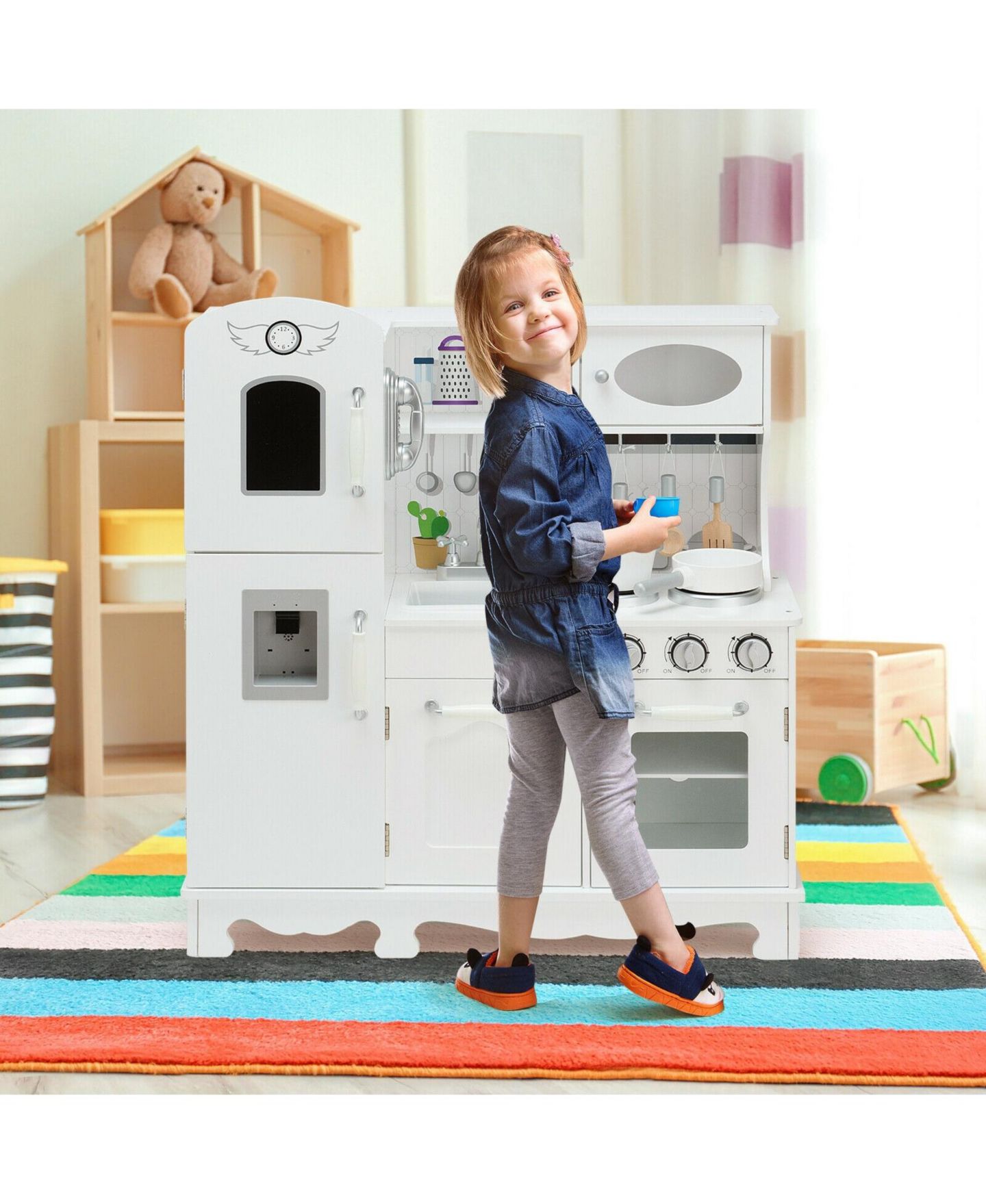 Детская игрушка INOLAIT Water Dispenser Play Kitchen with Lights and Sounds, Ages 3+ — фото 2