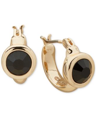KARL LAGERFELD PARIS - Gold-Tone Crystal Hoop Earrings