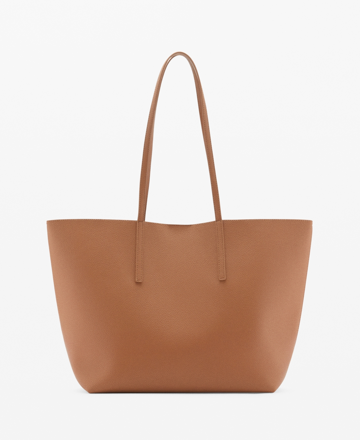 Women's Pebbled Effect Shopper Bag - Leather