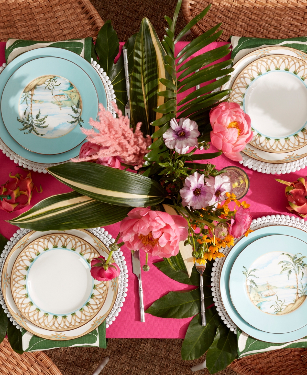 Lenox British Colonial Bamboo 12-pc. Dinnerware Set, Service For 4 In White