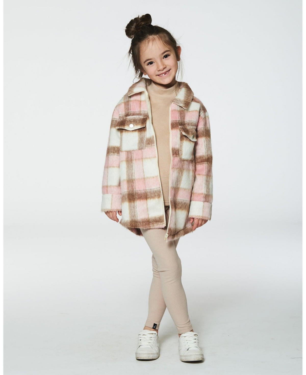 Deux par Deux Big Girls Super Soft Rib Leggings- Medium beige