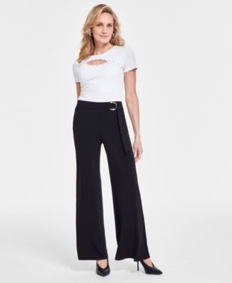 Petites Pull-On Flare-Leg Pants, Created for Macy's 