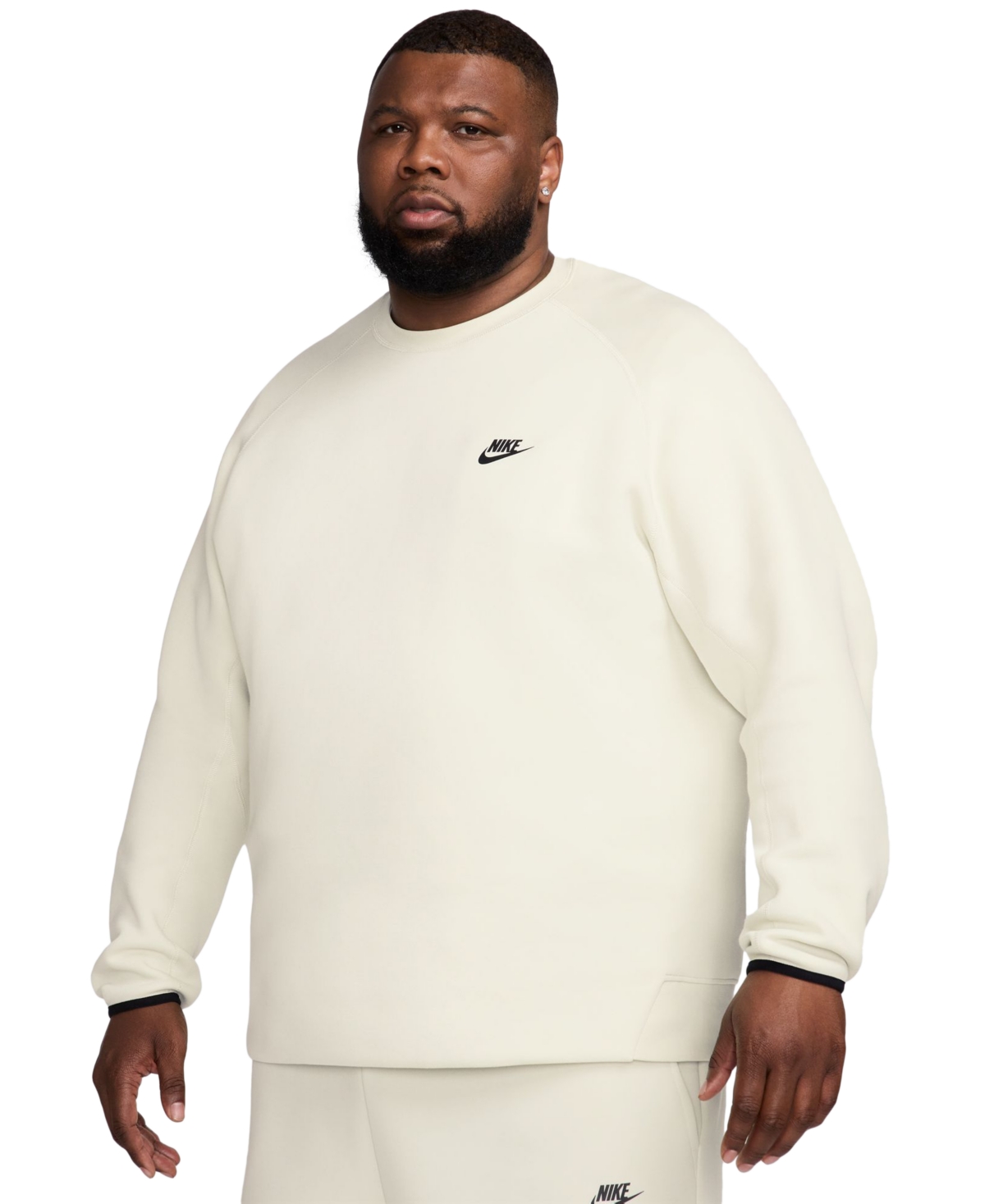 Men's Tech Fleece Long-Sleeve Sweatshirt - Sea Glass/black