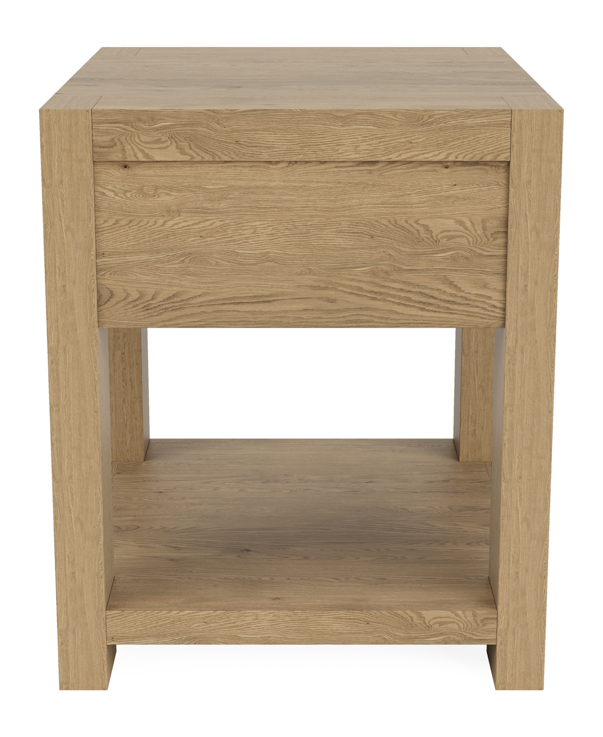 Macy's Furniture Davie 20" Wood End Table In Pale Oak