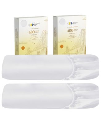 2 FITTED SHEETS ONLY: Our luxury 400-thread count cotton sateen, queen