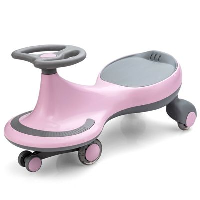 Children s Wiggle Car with Flashing Wheels Indoor Outdoor Ride Toy