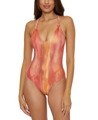 Becca Women s Metallic One Piece Swimsuit Macy s