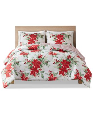 Poinsettias 3-Pc. Comforter Sets