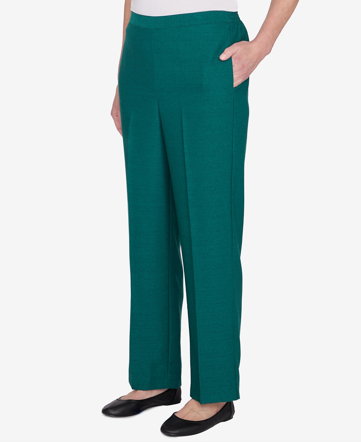 Alfred Dunner Petite Telluride Millennium Faux Fly Front Short Length Pants In Cashew