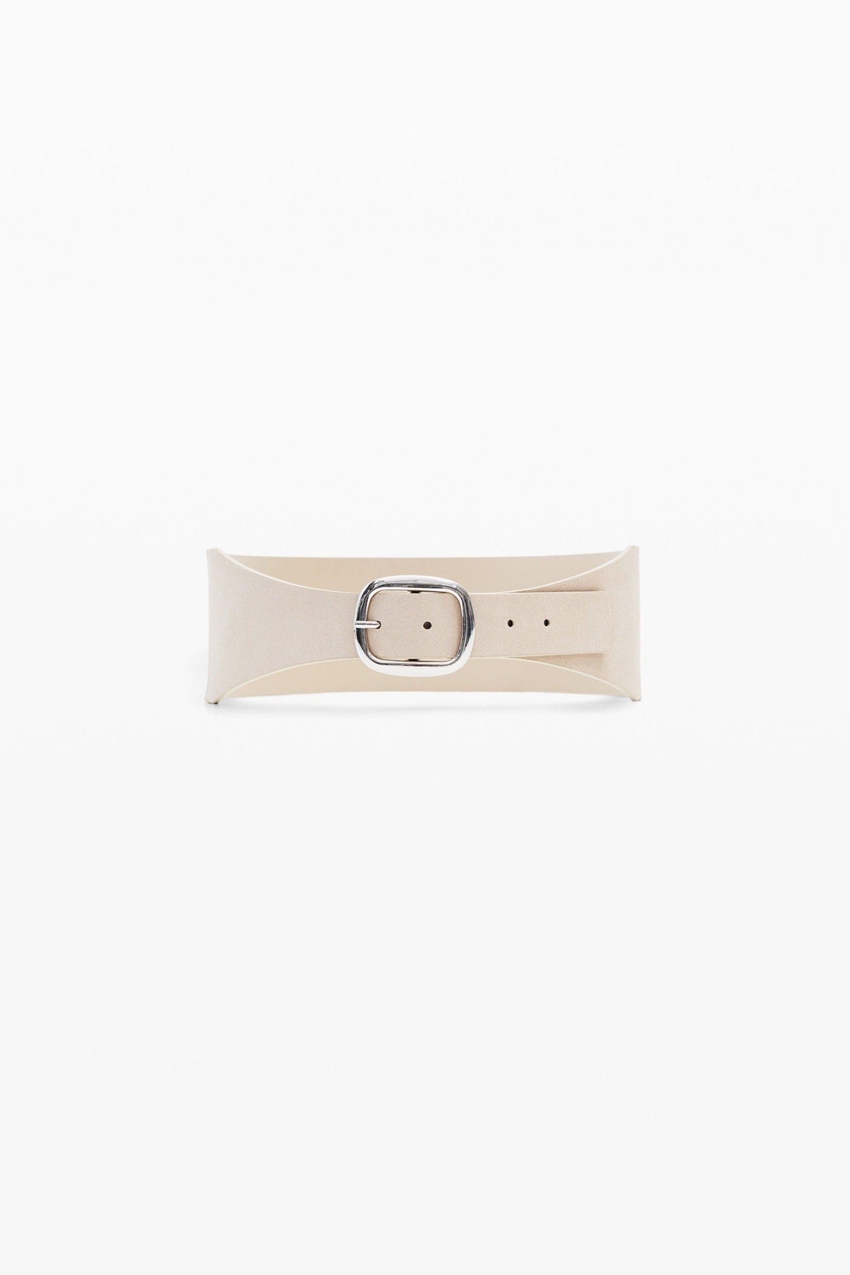 Women's Split leather belt - Beige