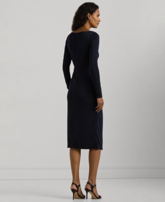 Lauren Ralph Lauren Women's Wrap-Overlay Sheath Dress - Macy's