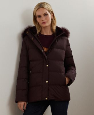 Women's Faux-Fur Hooded Puffer Coat