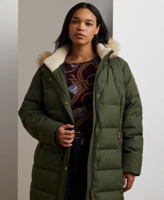 Macy's down coats plus size best sale