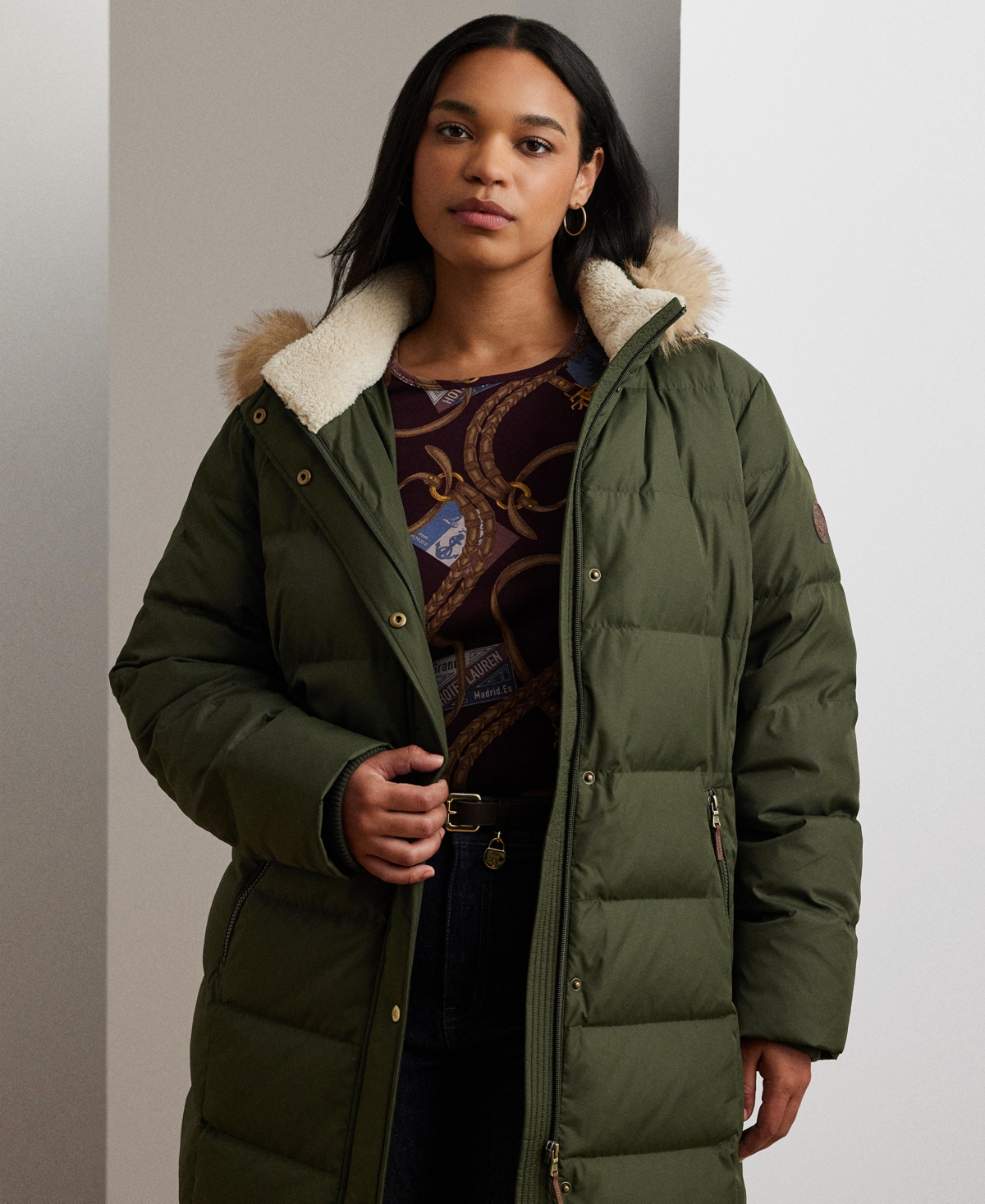 Lauren ralph lauren plus size coats hot sale