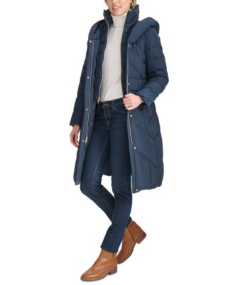 Women's Bibbed Hooded Puffer Coat