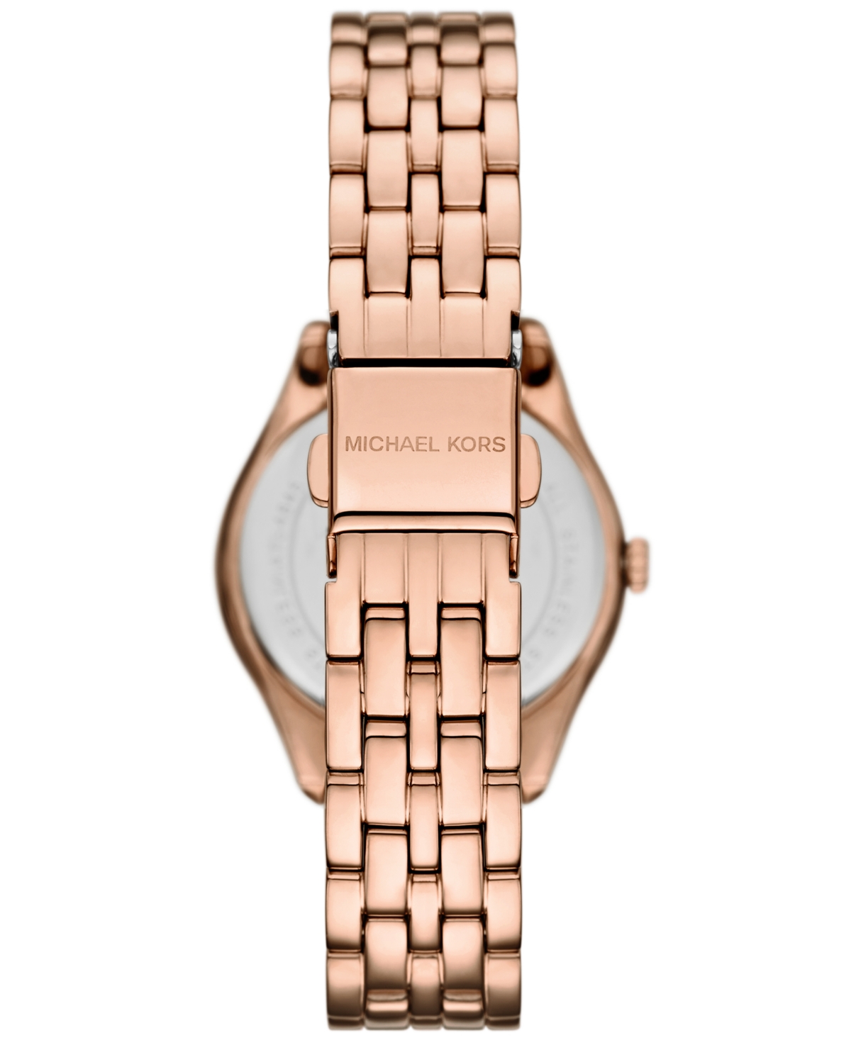 Michael Kors Women's Harlowe Three-hand Rose Gold-tone Stainless Steel Watch 33mm In Rose Gold-tone