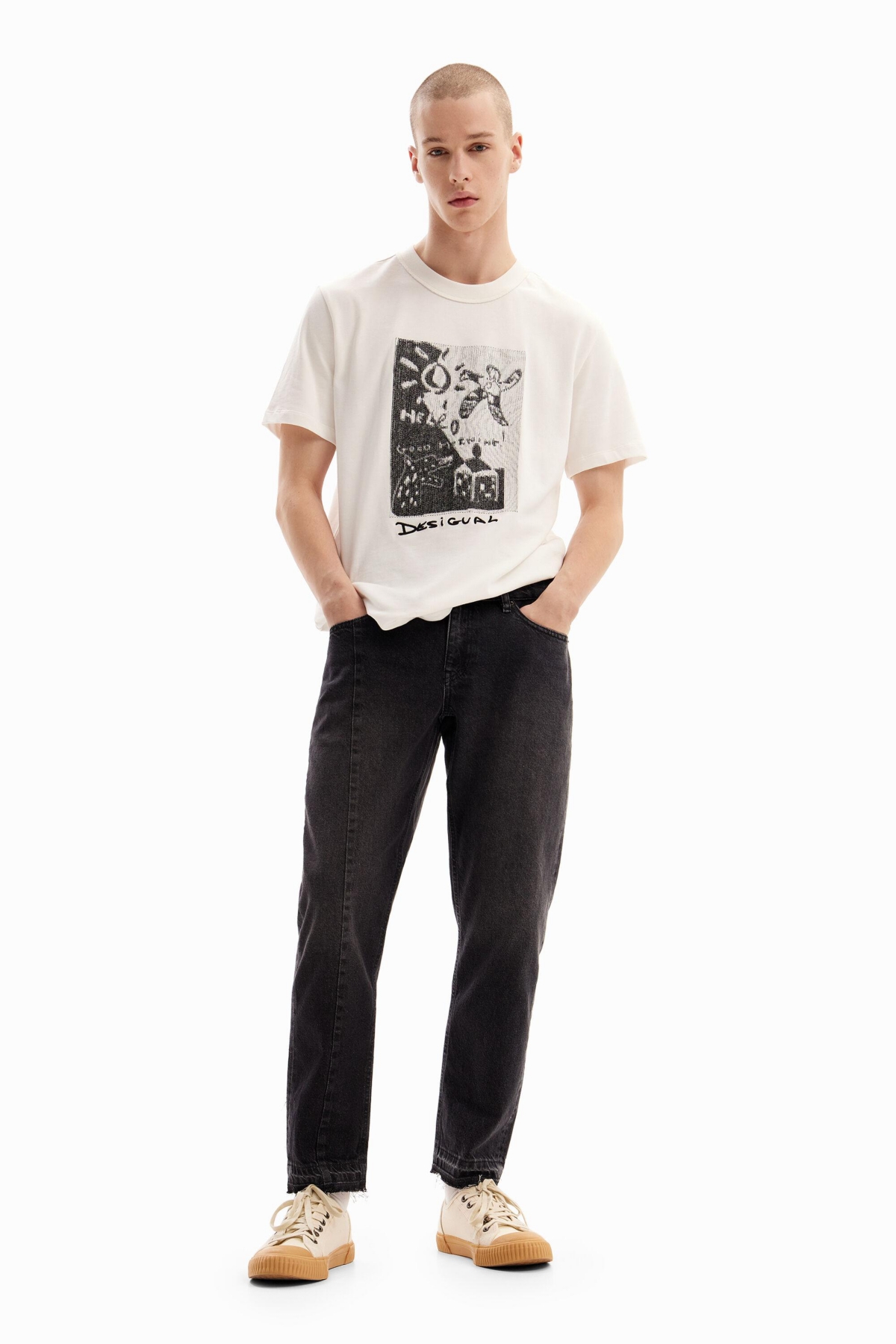 Desigual Men's Double-waist carrot jeans