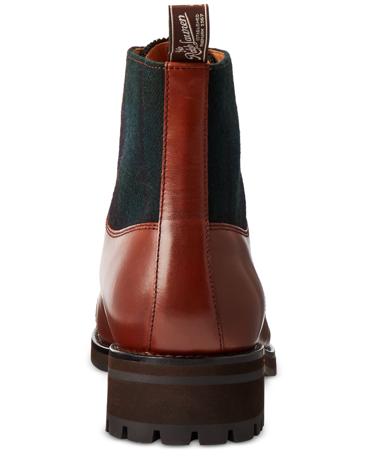 Polo Ralph Lauren Men's Bryson Leather & Wool Cap-Toe Boot -/BLACK MULTI