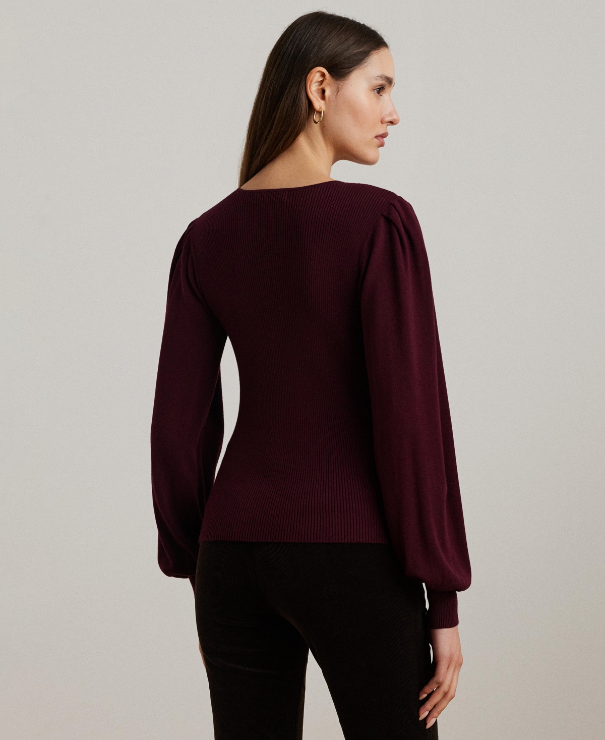 Lauren Ralph Lauren Women's Blouson-Sleeve Sweater