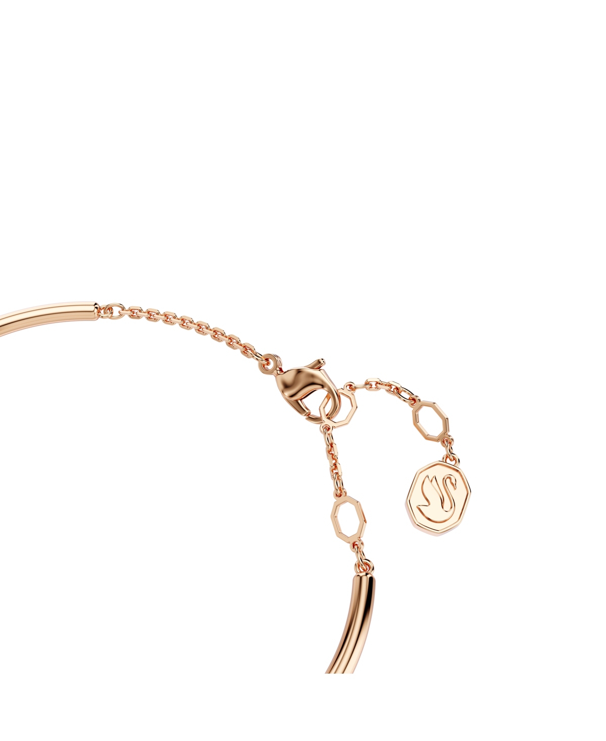 Swarovski Round Cut, White, Rose Gold-tone Plated Dextera Bangle In Rose Gold