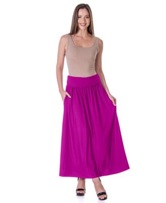 Women's Foldover with Pockets Maxi Skirt