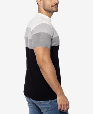 Men's Striped Polo Sweater