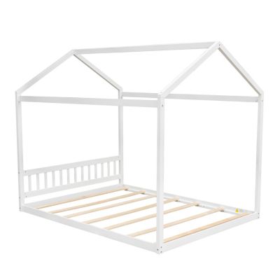 Streamdale Queen Size Wooden House Bed With Headboard