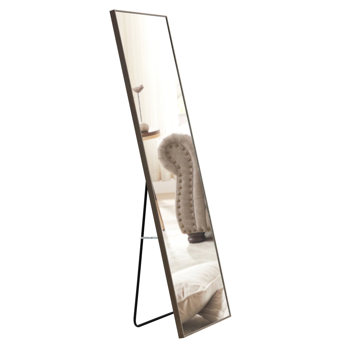 Streamdale Furniture 3rd GenSolid Wood Full-Length Mirror for Home, Stores, and More - Grey