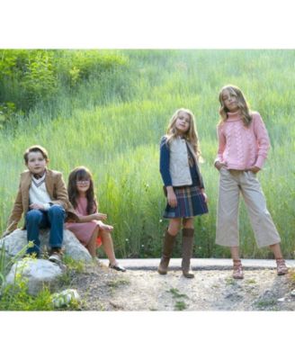 Girls' Pleated Skirt with Buckle Detail, Infant