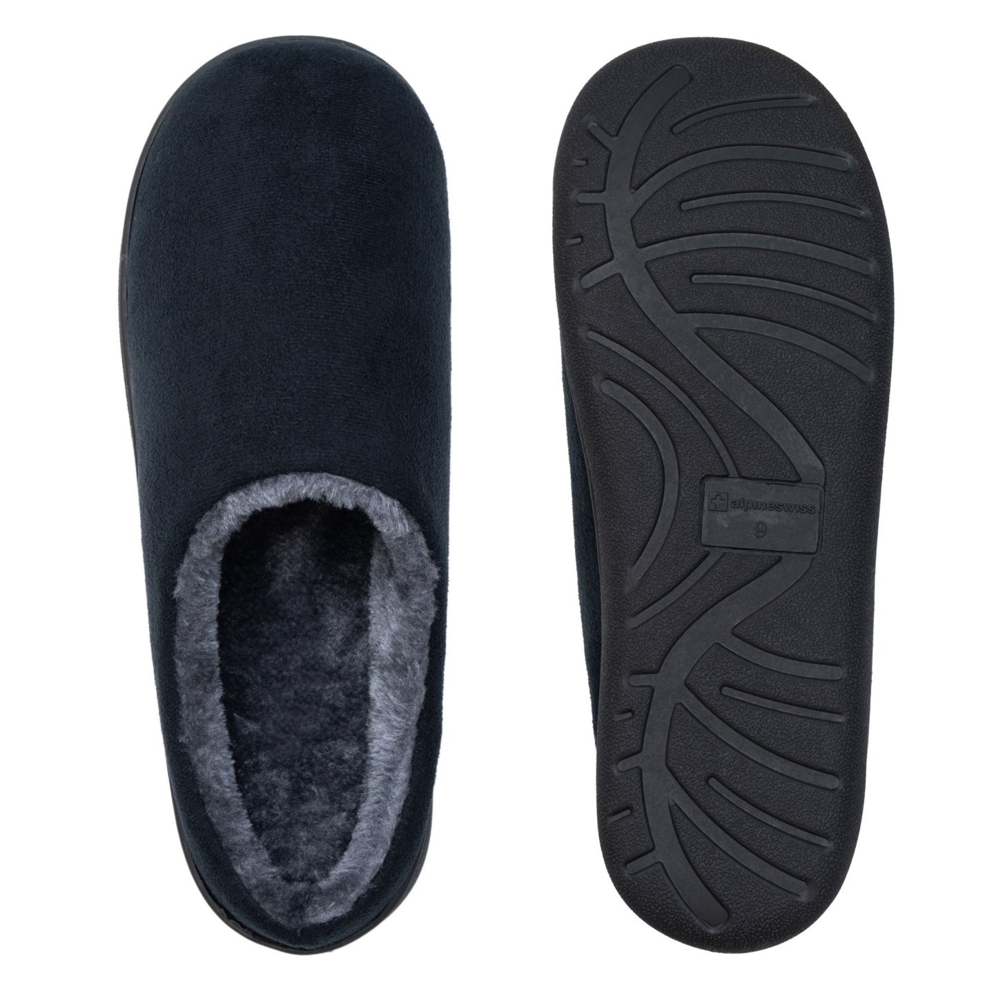 Мужские сабо Alpine Swiss Memory Foam Clog Slippers Indoor Comfort Slip On House, цвет: Чёрный — фото 8
