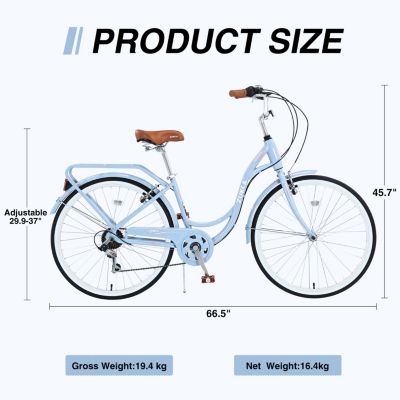 Streamdale 7 Speed, Steel Frame, Multiple Colors 26 Inch Ladies bicycle